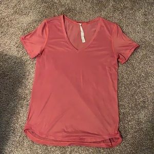 Lululemon Pink Shimmery What the Sport Tshirt